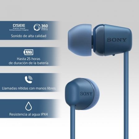Sony WI-C100 Auriculares Inalámbricos In-ear Azul Sony WI-C100 Auriculares Inalámbricos In-ear Azul